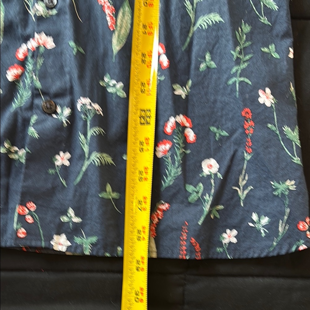 Perry Ellis M Floral Blue Men's Shirt - Picture 7 of 8